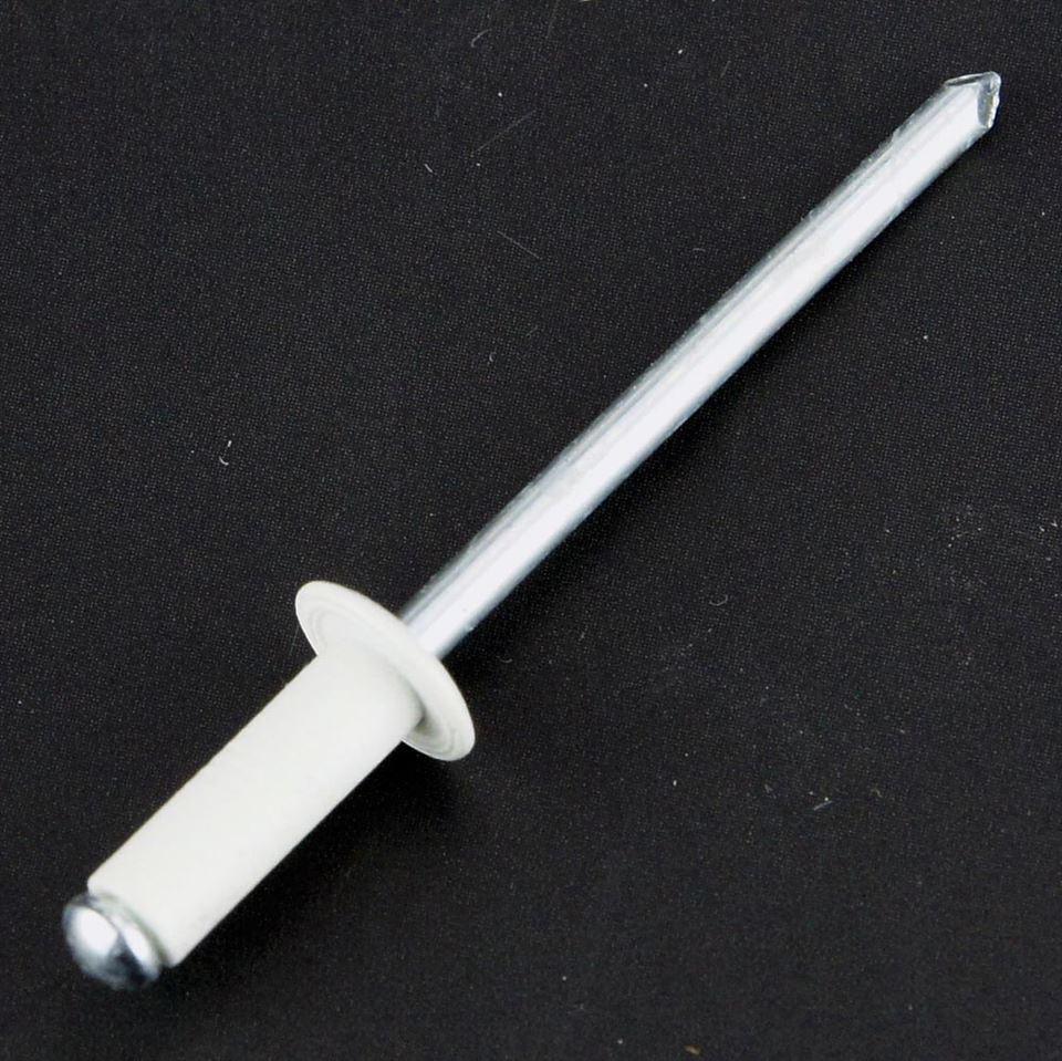 White 4mm Dome Head Rivets Pack Of 50 - Car Builder Solutions
