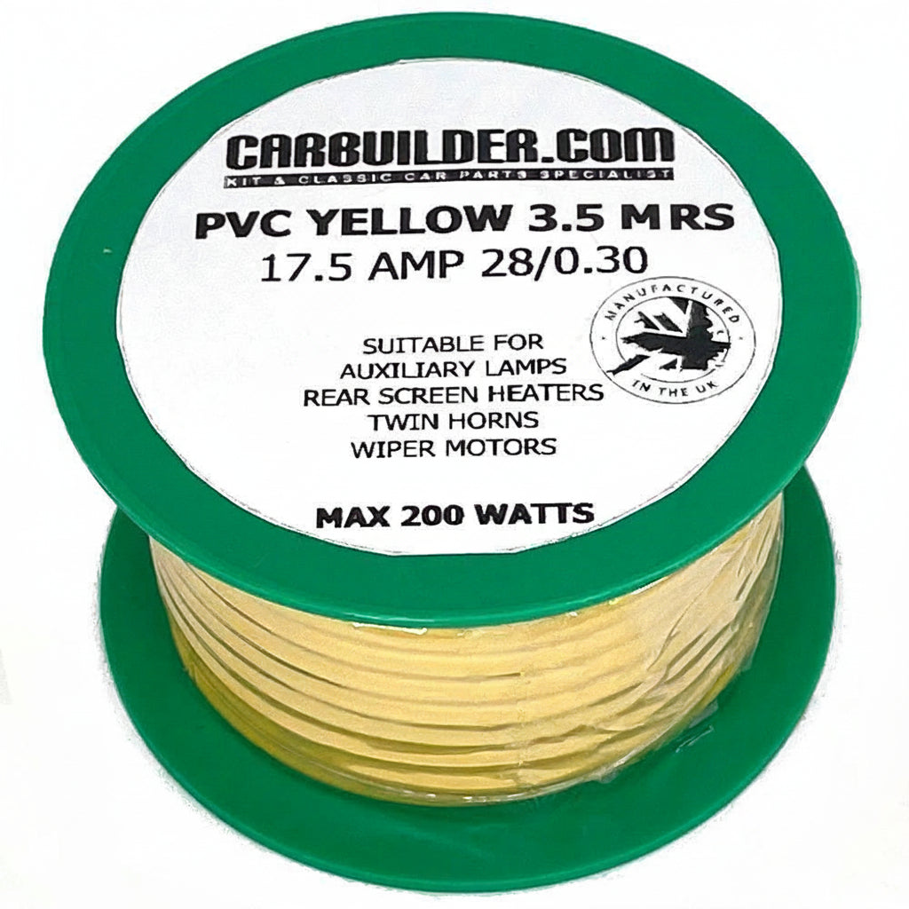 17 Amp Single 3.5 Metre Yellow Reel - Car Builder Solutions