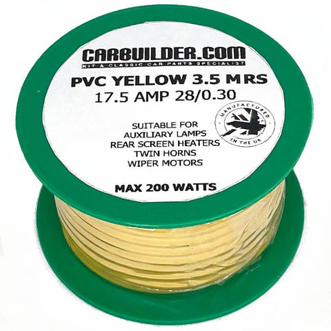 17 Amp Single 3.5 Metre Yellow Reel - Car Builder Solutions