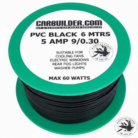 5 Amp Single 6 Metre Black - Car Builder Solutions