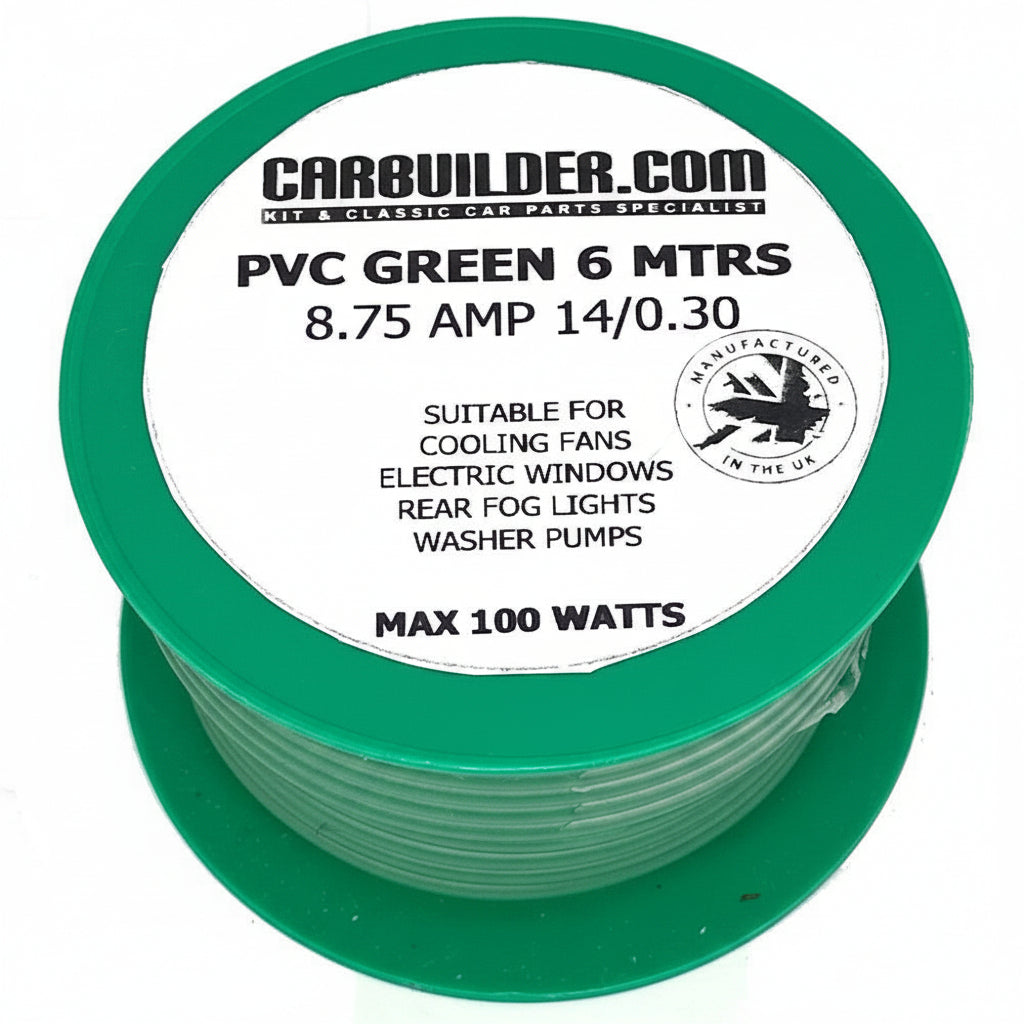8 Amp Single 6 Metre Green - Car Builder Solutions