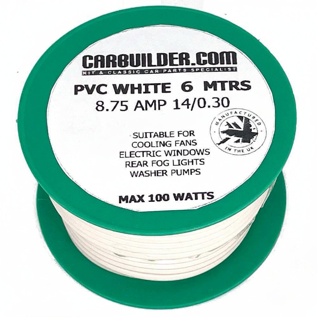 8 Amp Single 6 Metre White - Car Builder Solutions