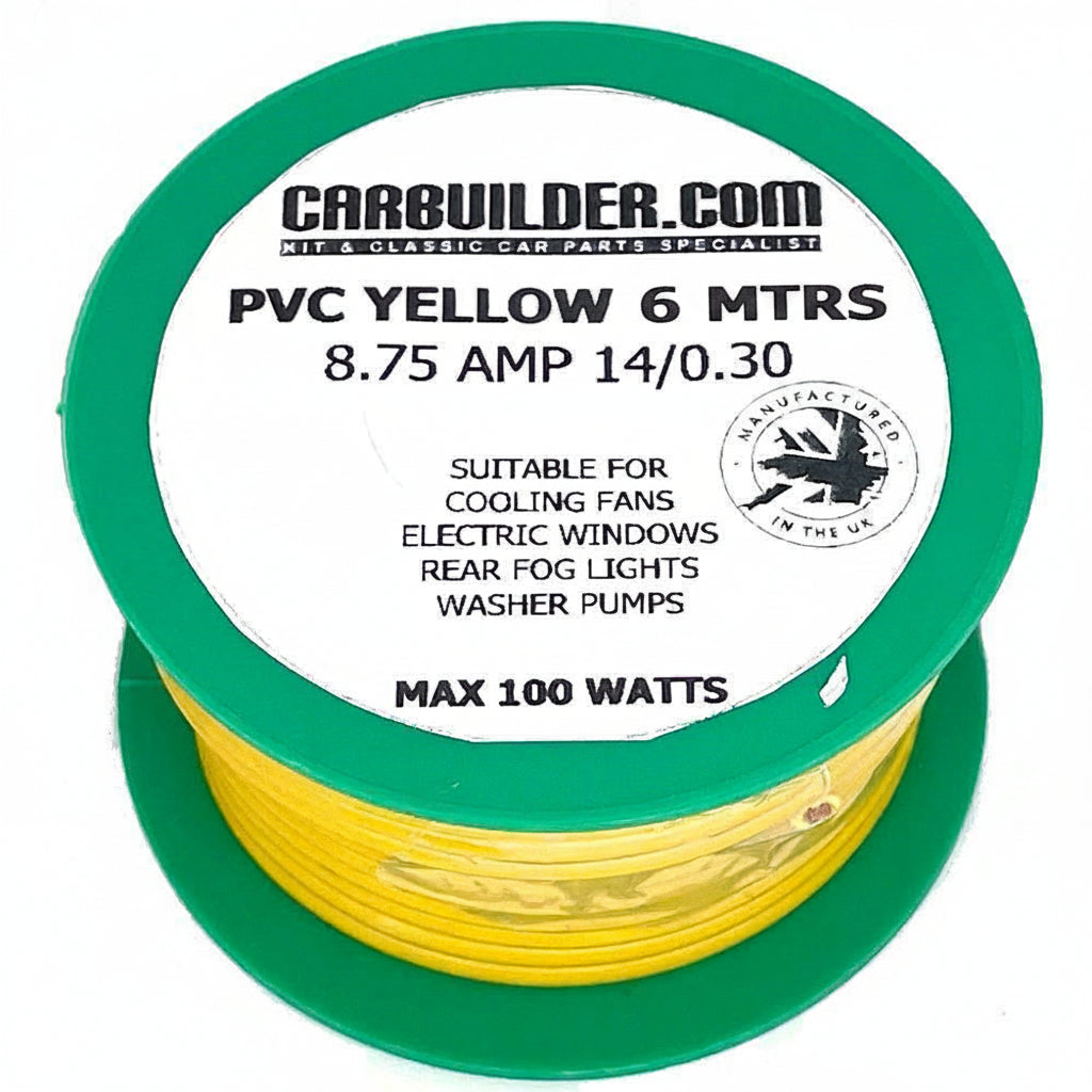 8 Amp Single 6 Metre Yellow - Car Builder Solutions