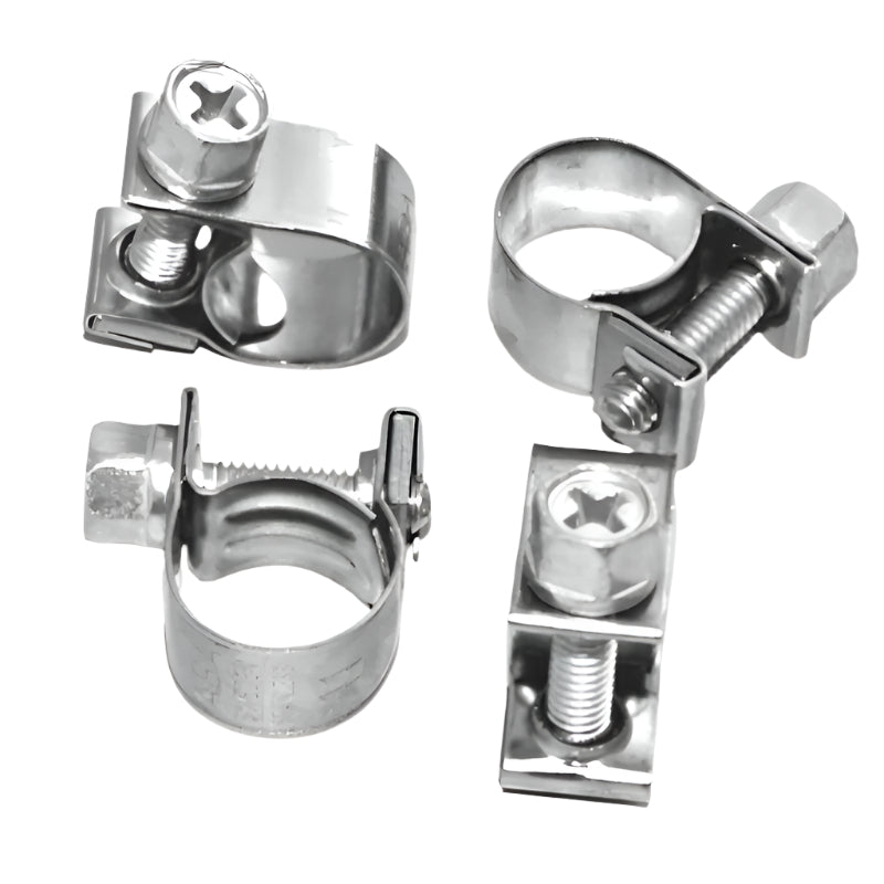 Stainless Steel Fuel Hose Clips 9mm - 11mm Pack of 4 - Car Builder Solutions