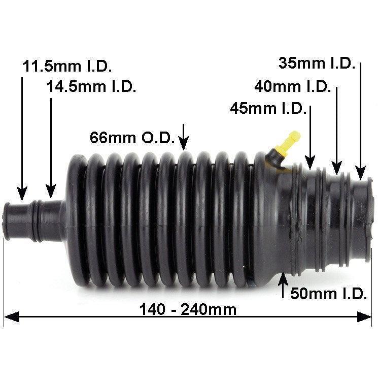 Universal Stearing Rack Universal Steering Rack Gaiter With Grease Nipple Black – Car Builder ...