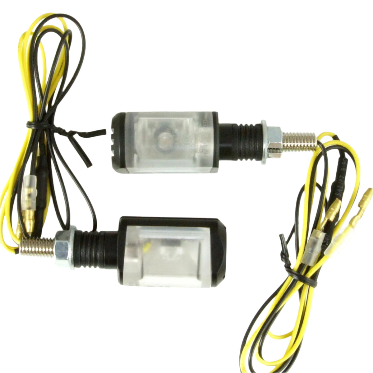Small LED Amber Stalk Indicators Aluminium Body 55mm Pair - Car Builder Solutions