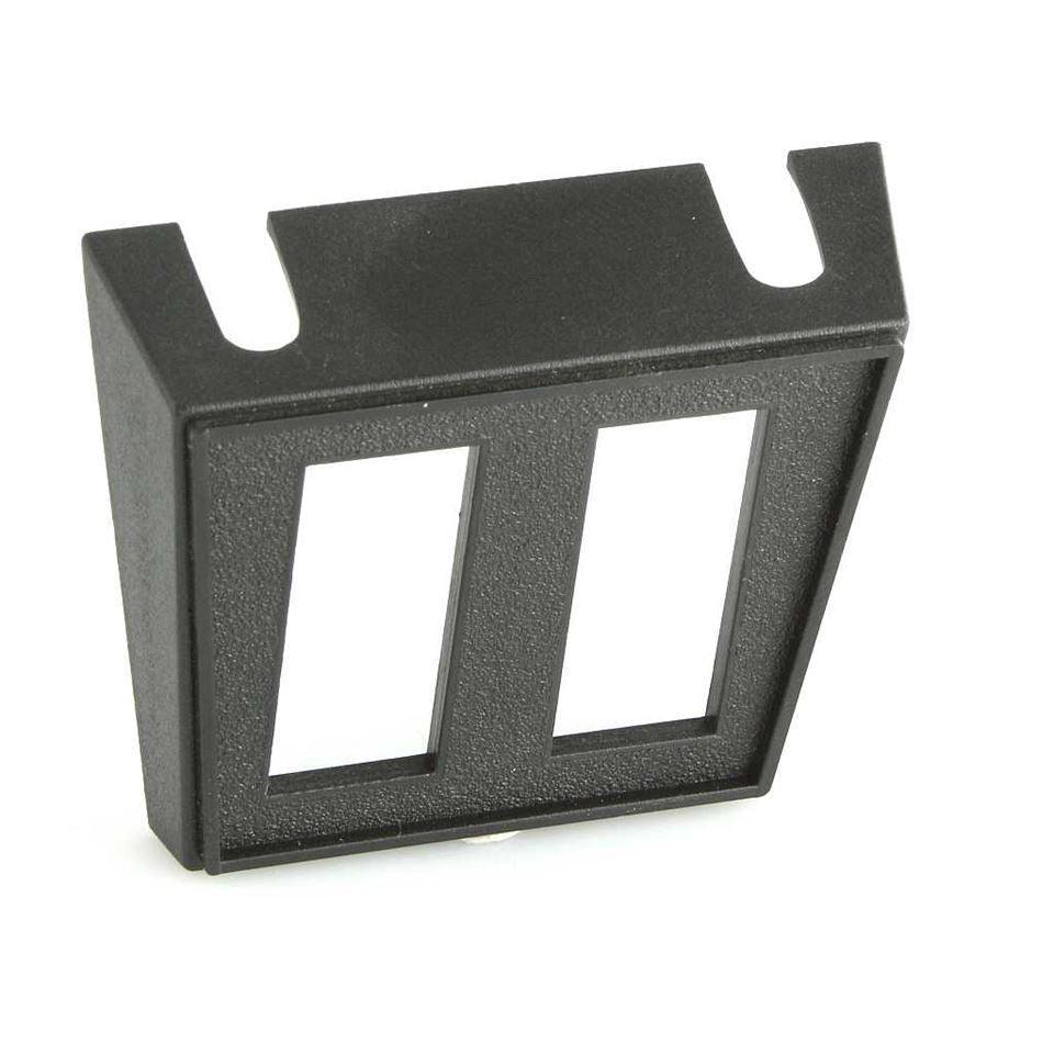 Black Twin Rectangular Hole Switch Panel – Car Builder Solutions