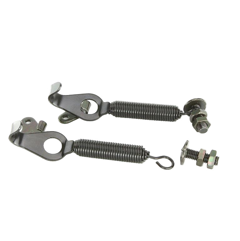 Black Coated Steel Spring Bonnet Hook Kit – Car Builder Solutions