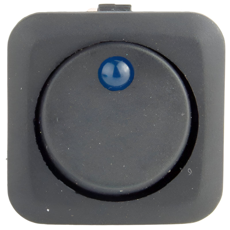 Blue Illuminated Oval Rocker Switch - ON-OFF, 35A@12V, 5-Year Warranty