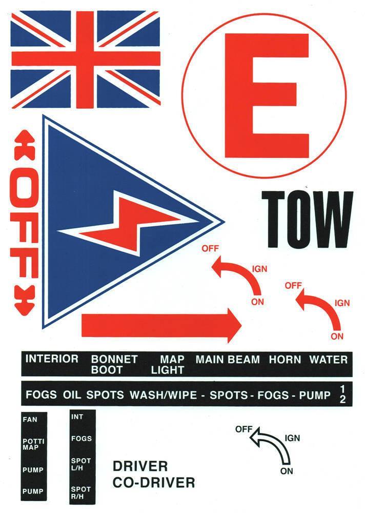 Self Adhesive Scrutineers Sticker Sheet - Car Builder Solutions