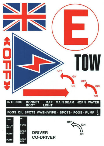 Self Adhesive Scrutineers Sticker Sheet - Car Builder Solutions