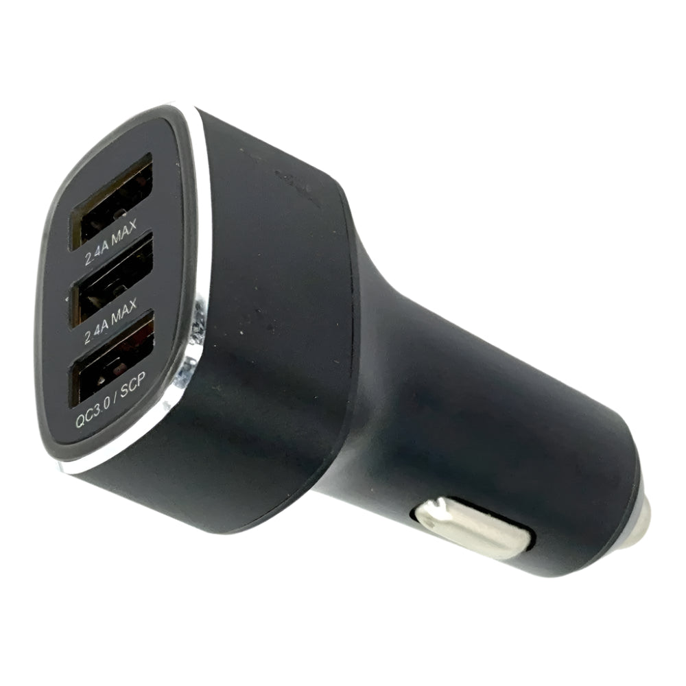 Triplex Usb Socket QC3.0 Fast Charge, Plug-In Illuminated Triple USB Charging Socket – Car ...