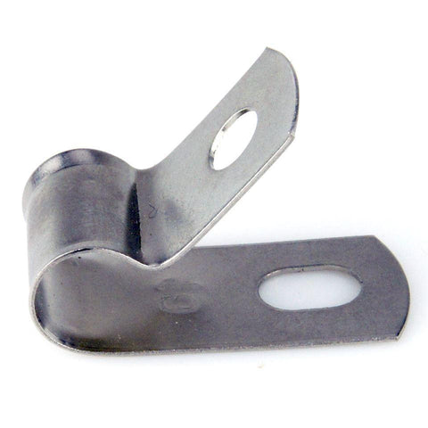 Vintage Style Unlined Wide Stainless Steel P-Clips 10mm Pack of 5 - Car Builder Solutions