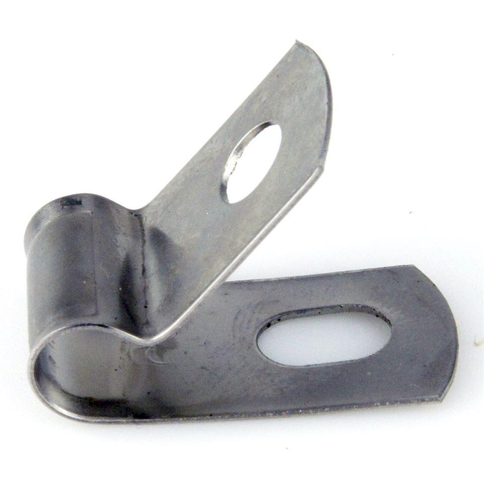 Vintage Style Unlined Wide Stainless Steel P-Clips 6mm Pack of 5 - Car Builder Solutions