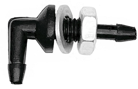 Windscreen Washer Tube 90 Degree Bulkhead Joiner Black - Car Builder Solutions