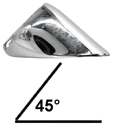 Chrome Windscreen Wiper Wheelbox Ferrule 45 degree - Car Builder Solutions