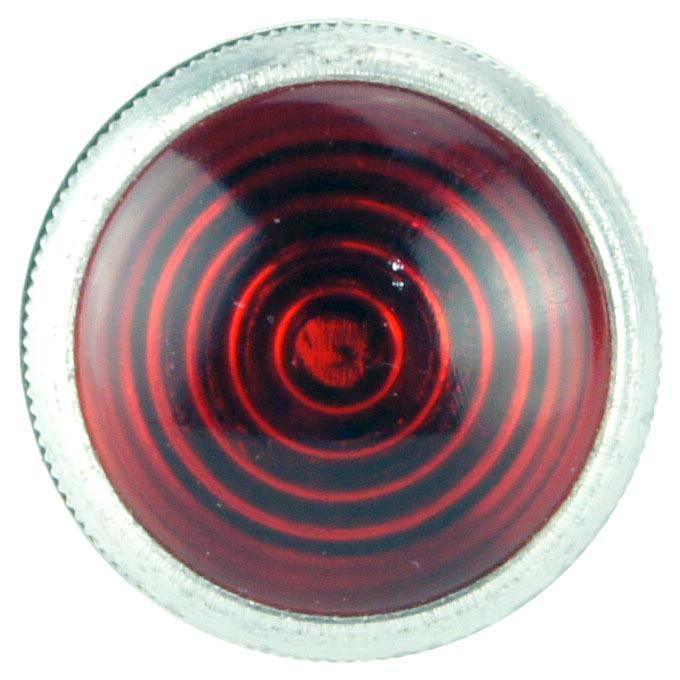 21mm Diameter Warning Light Red Aluminium Bezel - Car Builder Solutions