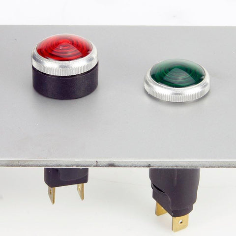 21mm Diameter Warning Light Red Aluminium Bezel - Car Builder Solutions