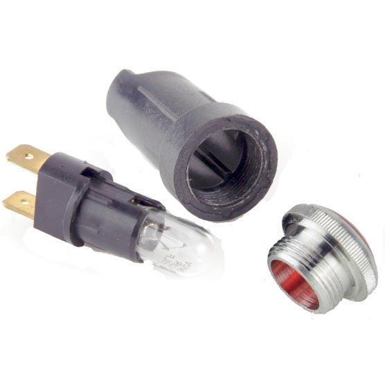 21mm Diameter Warning Light Red Aluminium Bezel - Car Builder Solutions