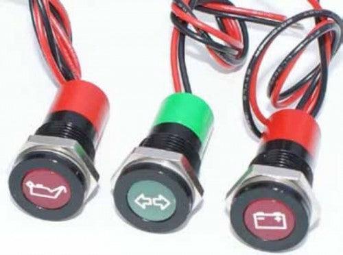 LED Black Bezel Warning Light RED - Car Builder Solutions