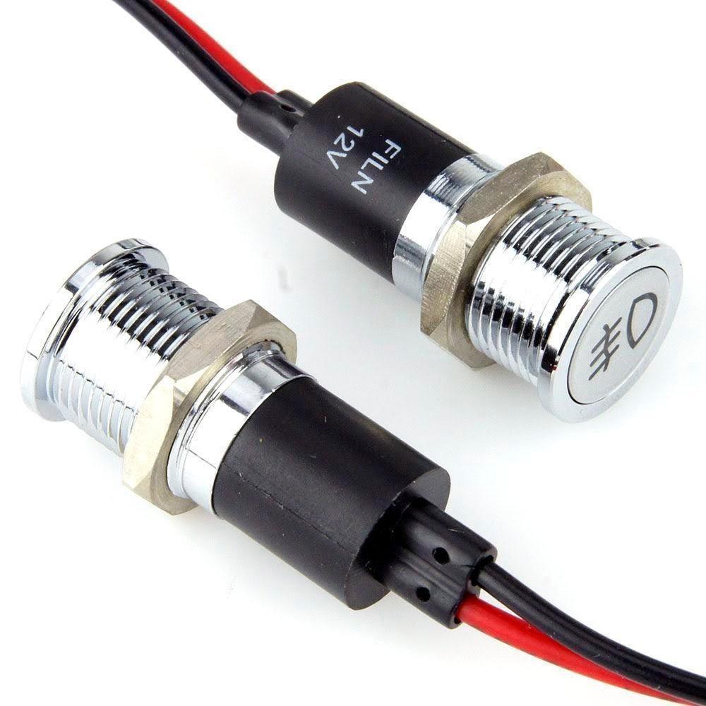 Ignication Light Flush Bezel Chrome LED Warning Light Battery Ignition – Car Builder ...