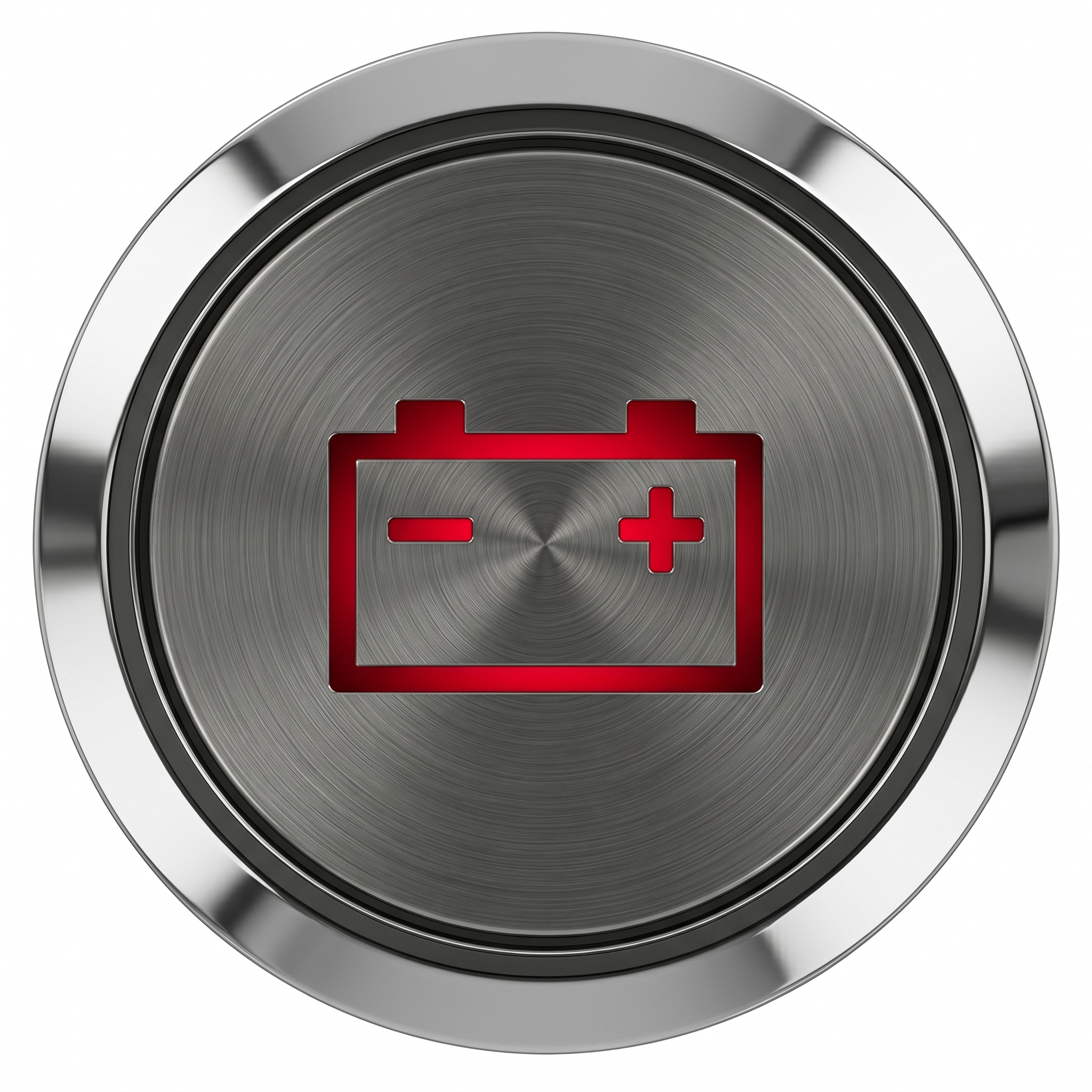 Flush Bezel Chrome LED Warning Light Battery Ignition - Car Builder Solutions