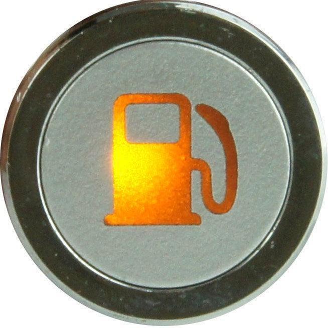 Flush Bezel Chrome LED Warning Light FUEL - Car Builder Solutions