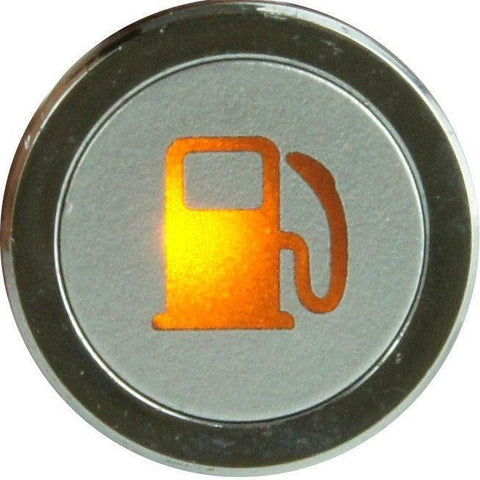 Flush Bezel Chrome LED Warning Light FUEL - Car Builder Solutions