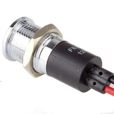 Flush Bezel Chrome LED Warning Light FUEL - Car Builder Solutions