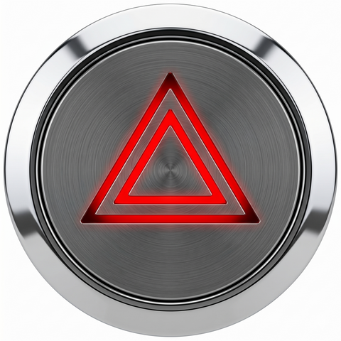 Flush Bezel Chrome LED Warning Light Hazard - Car Builder Solutions