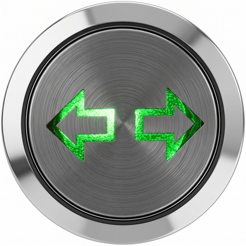 Flush Bezel Chrome LED Warning Light Double Indicator - Car Builder Solutions