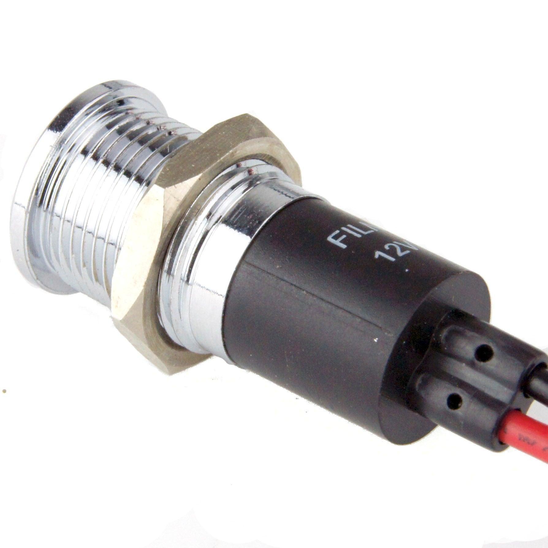 Flush Bezel Chrome LED Warning Light Handbrake - Car Builder Solutions