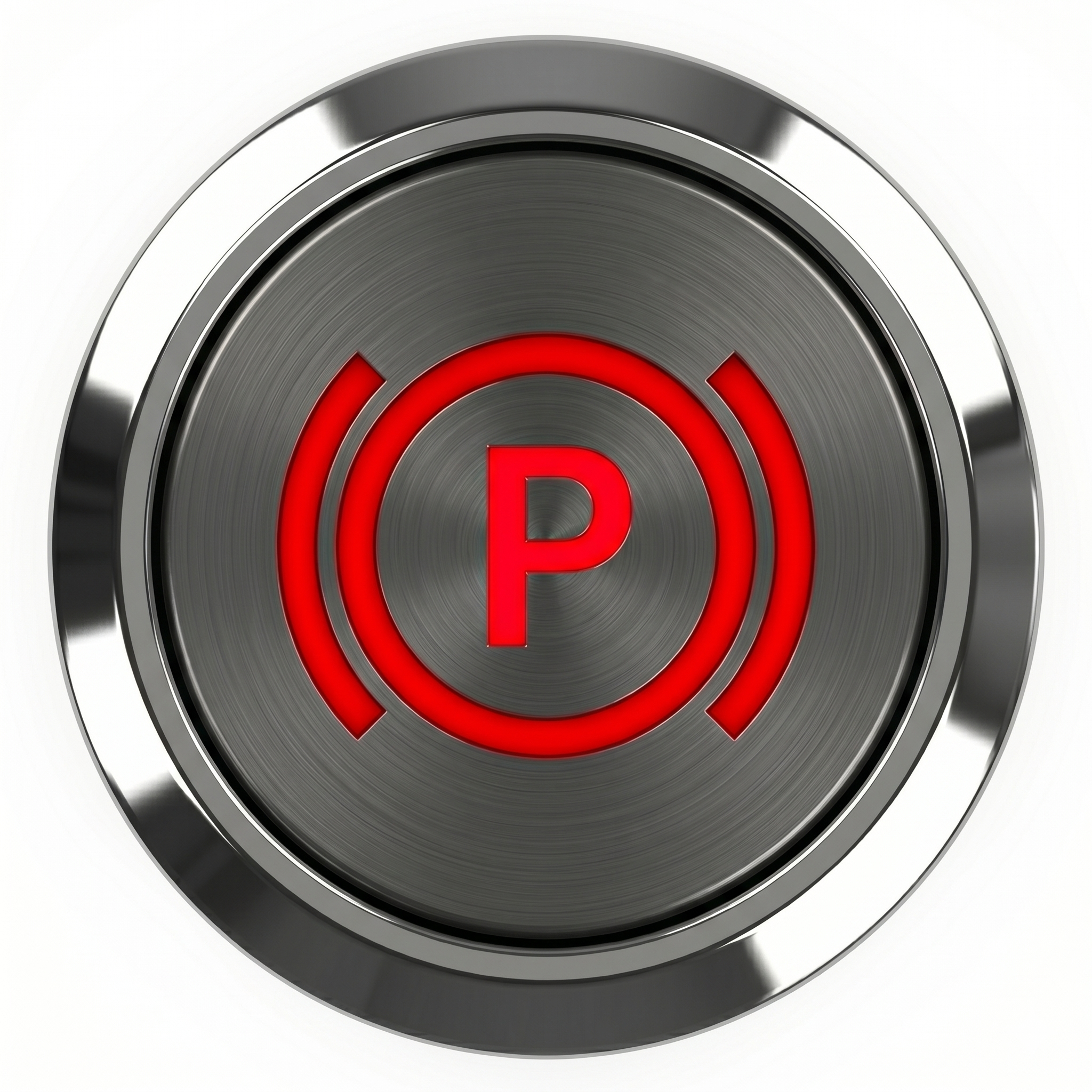 Flush Bezel Chrome LED Warning Light Handbrake - Car Builder Solutions