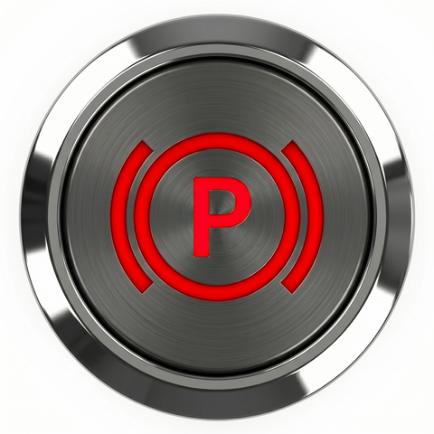 Flush Bezel Chrome LED Warning Light Handbrake - Car Builder Solutions