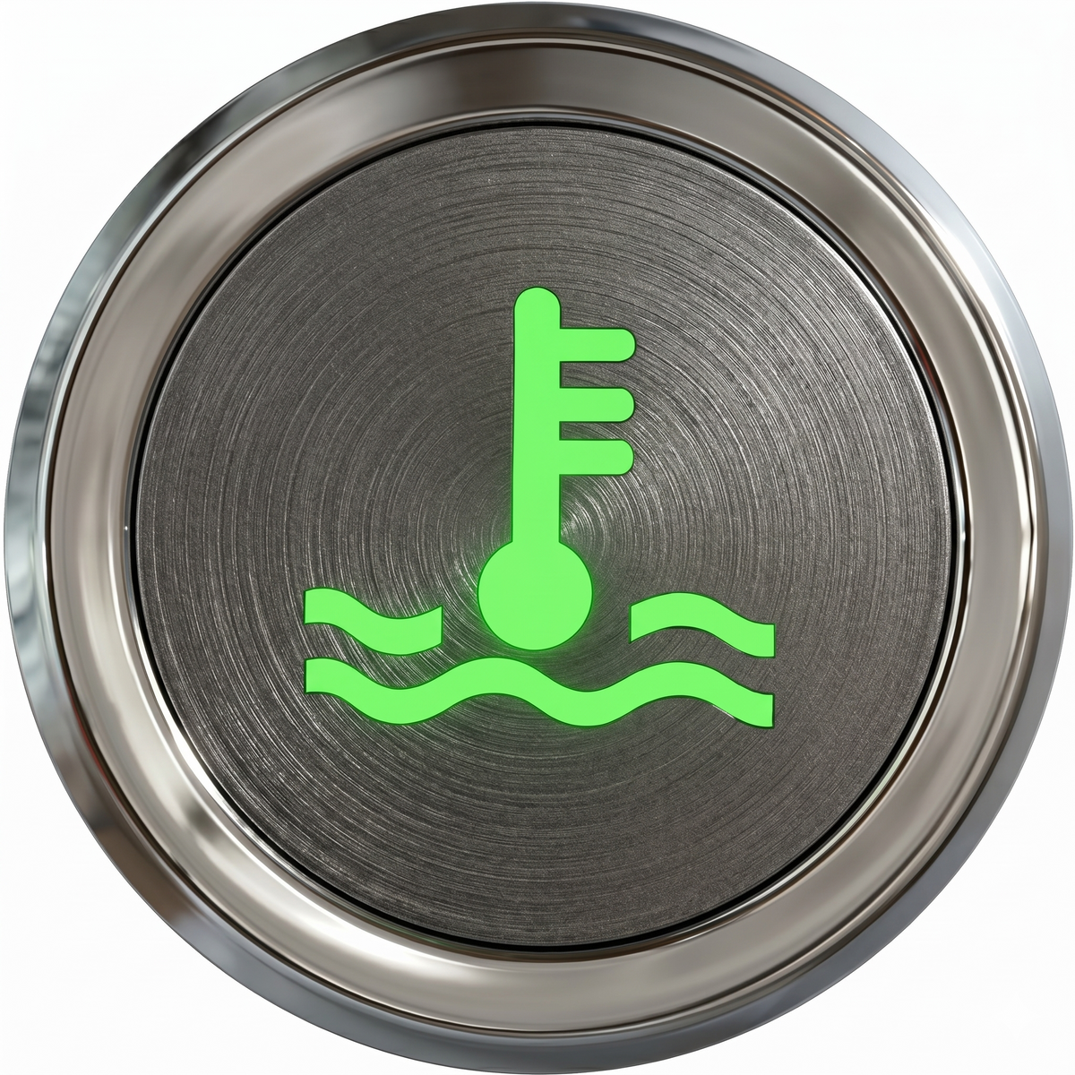 Flush Bezel Chrome LED Warning Light Water Temp - Car Builder Solutions