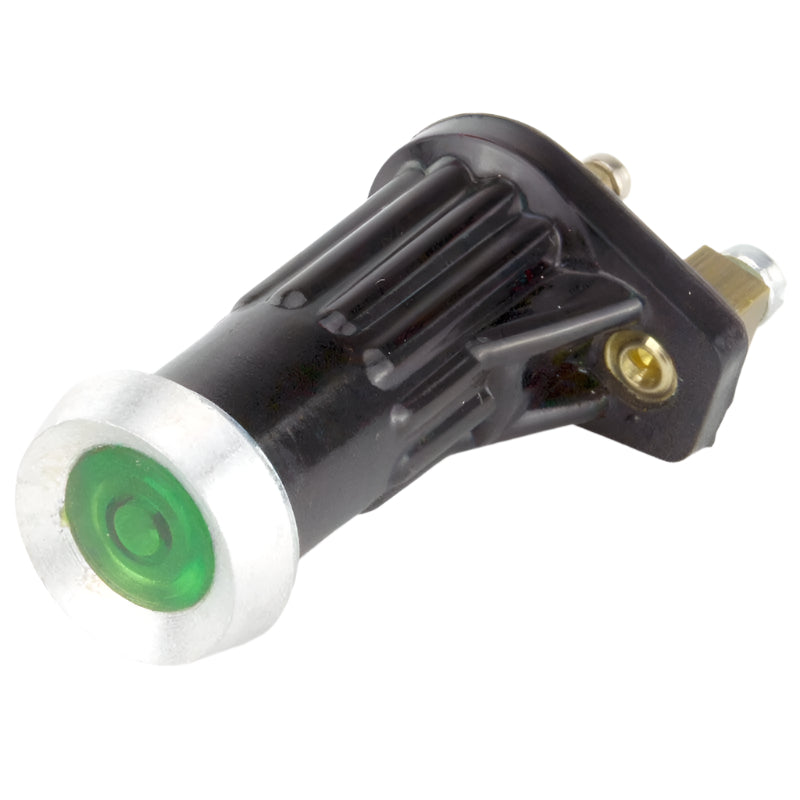 Green Aluminium Bezel Small Warning Light - Car Builder Solutions