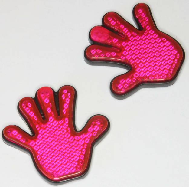 pink-reflectors-hand-shaped