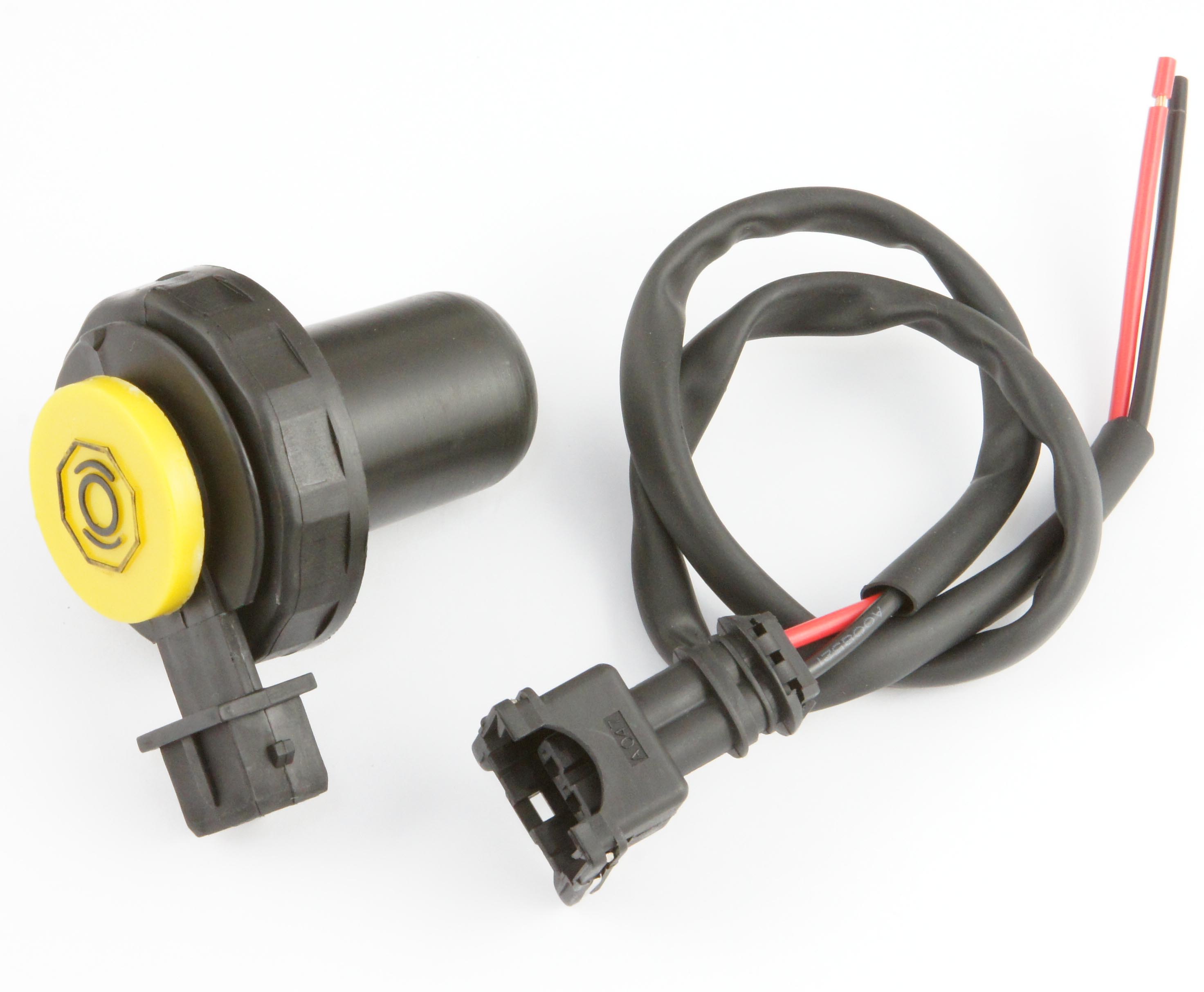 Bremsflüssigkeitsbehälter-Deckel mit 2-poligem Stecker und Kabelkontakten