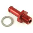 Picture of M10x1 Red Anodised Aluminium Straight 8mm Hosetail