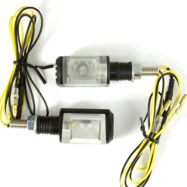 Picture of Small LED Amber Stalk Indicators Aluminium Body 55mm Pair