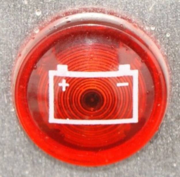 Picture of Plain Bezel Warning Light Battery Ignition Red