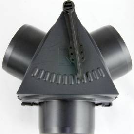 Picture of Y Splitter Vent With Butterfly 3 x 50mm Outlets