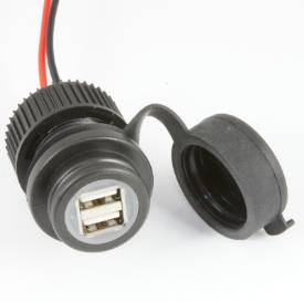 Picture of USB Charger Socket With Cover Black