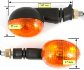 Picture of Oval Amber Stalk Indicators 108mm