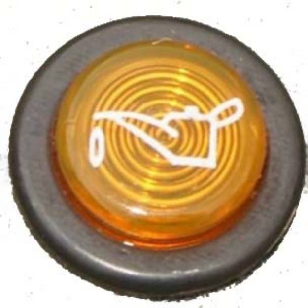 Picture of Small Black Bezel Warning Light Amber Oil