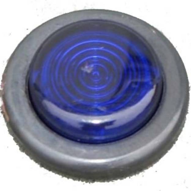 Picture of Small Black Bezel Warning Light Blue