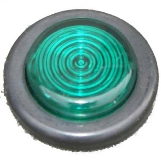 Picture of Small Black Bezel Warning Light Green