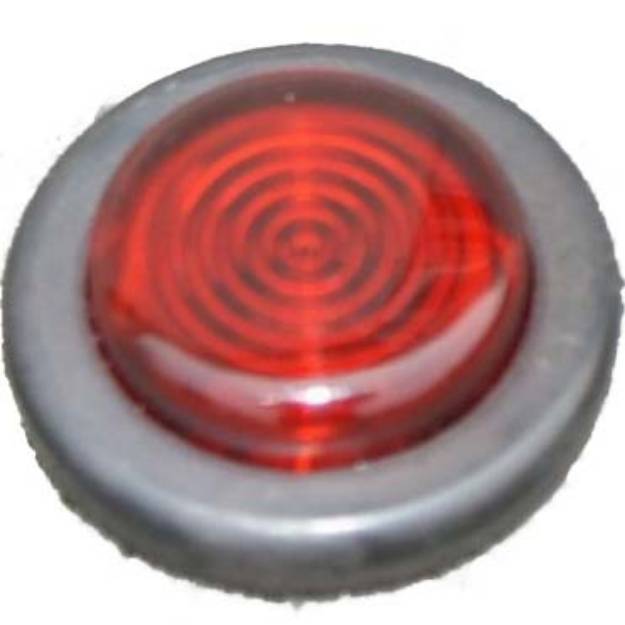 Picture of Small Black Bezel Warning Light Red
