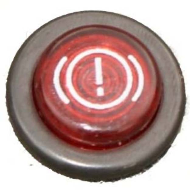 Picture of Small Black Bezel Warning Light Red Brake