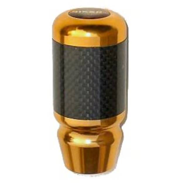 Picture of Gold Anodised And Carbon Fibre Universal Gear Knob